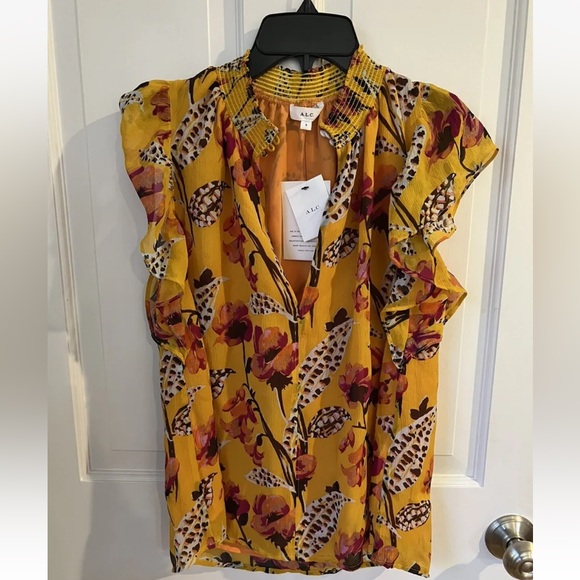 ALC Hayley Silk Blouse, Size 4 - Picture 2 of 3